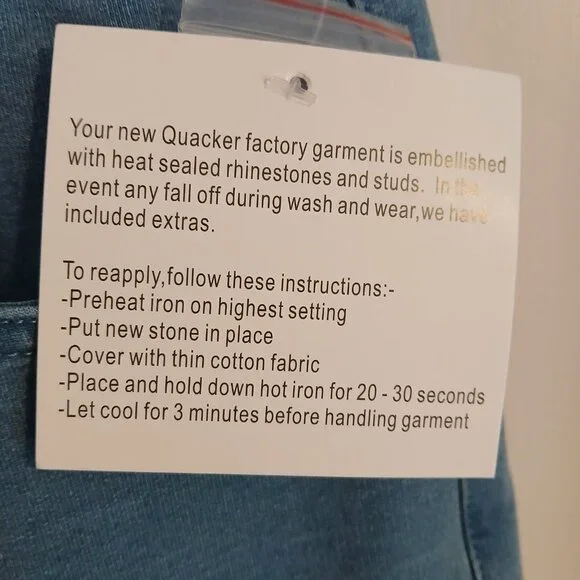Quacker Factory Women's Dream Jean's Pull On Jogger Style SZ M NWT - Picture 10 of 11
